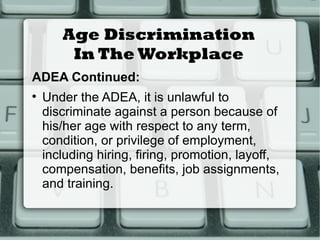 Age Discrimination Acts For Youngs Adults